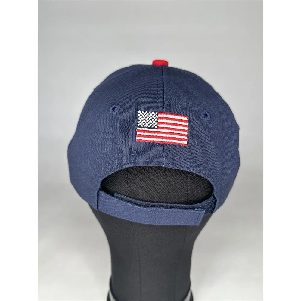 Garst Seed Baseball Hat Adult Blue Strapback Hook Loop American Flag Agriculture